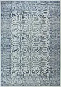 E110-IVBL-5X7.6-5466 Everek 5 x 8 Traditional Noelle Ivory and Blue Rug