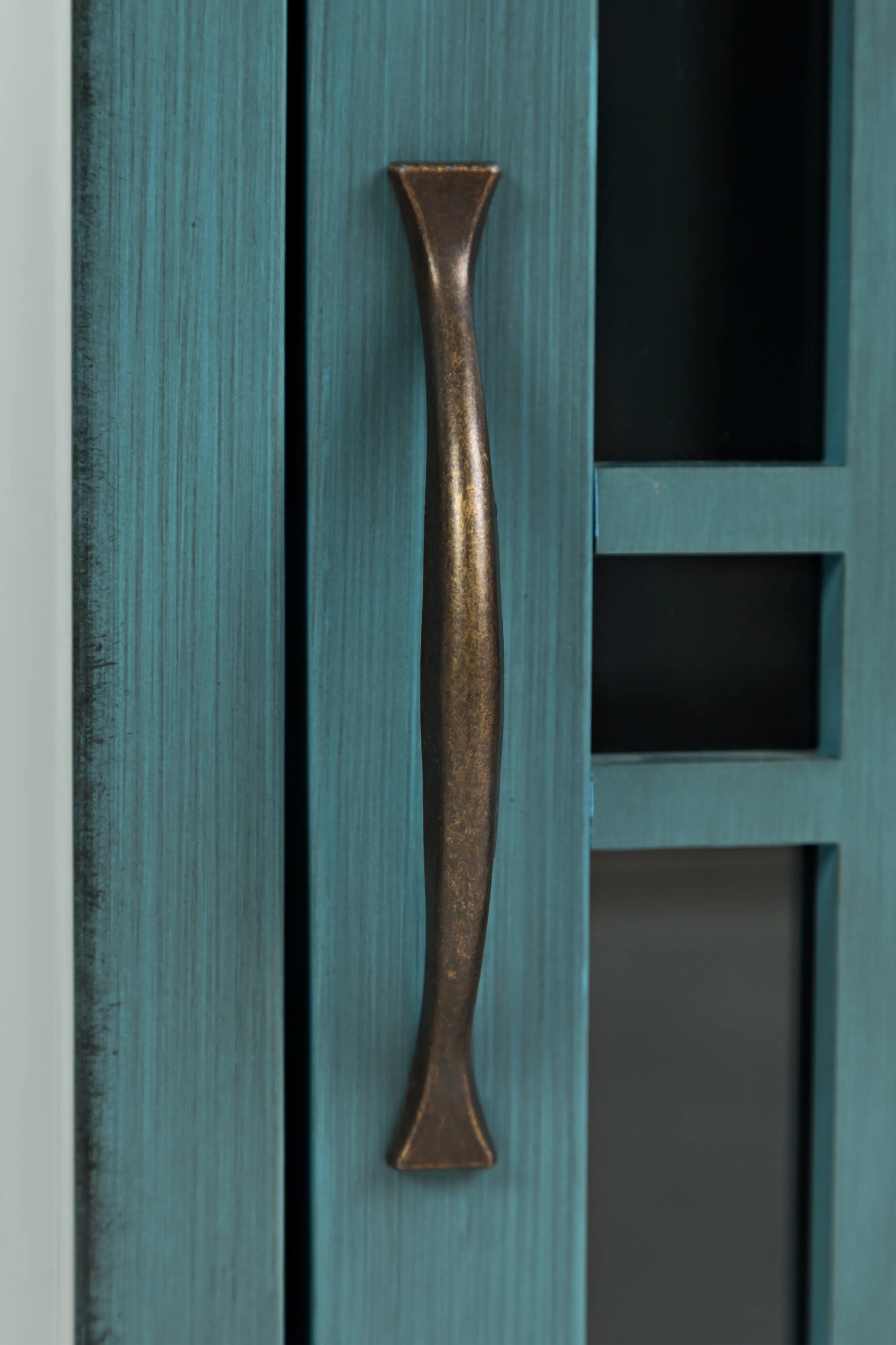 Craftsman Aqua Blue Side Table-5