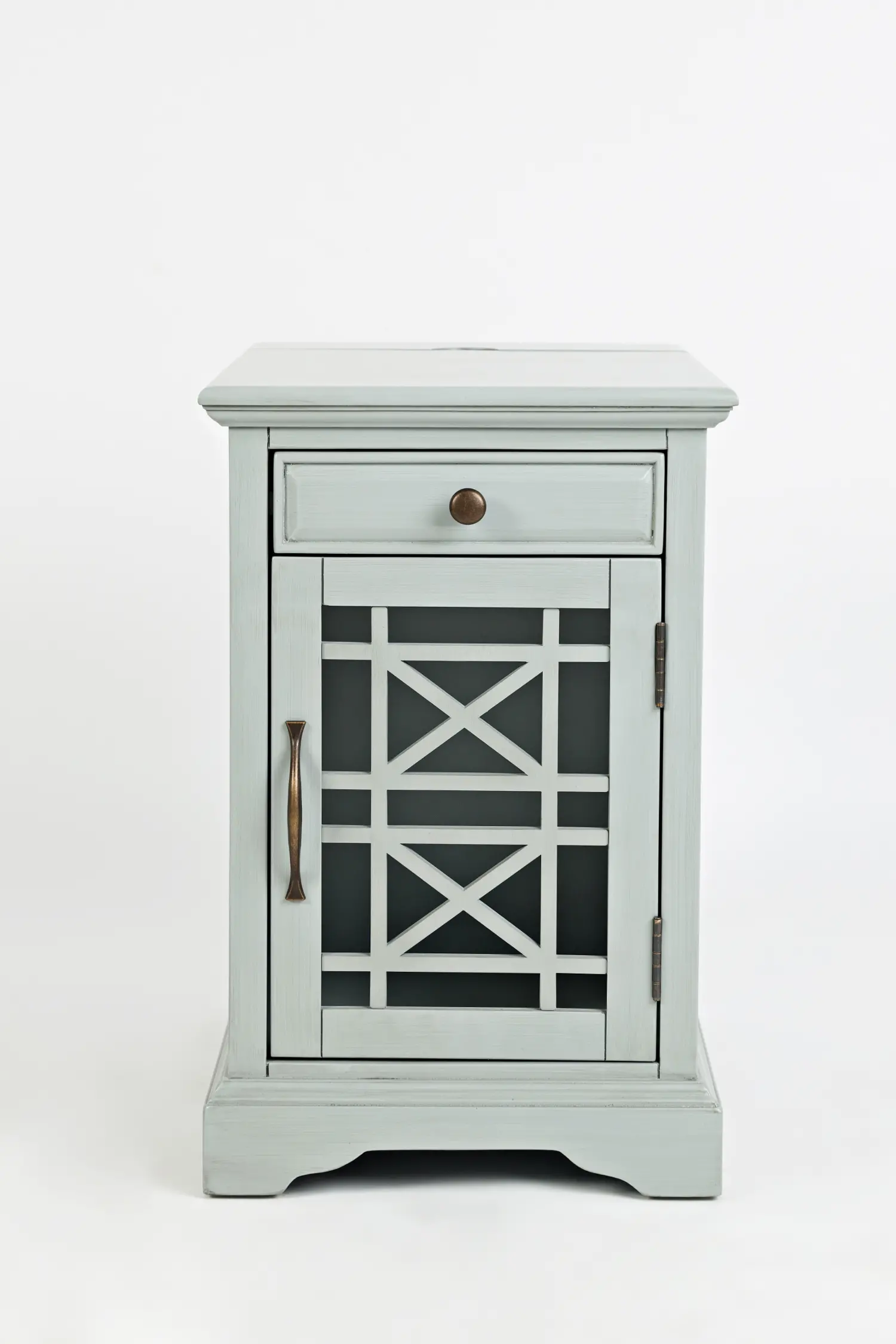 Craftsman Gray Chairside Table-1