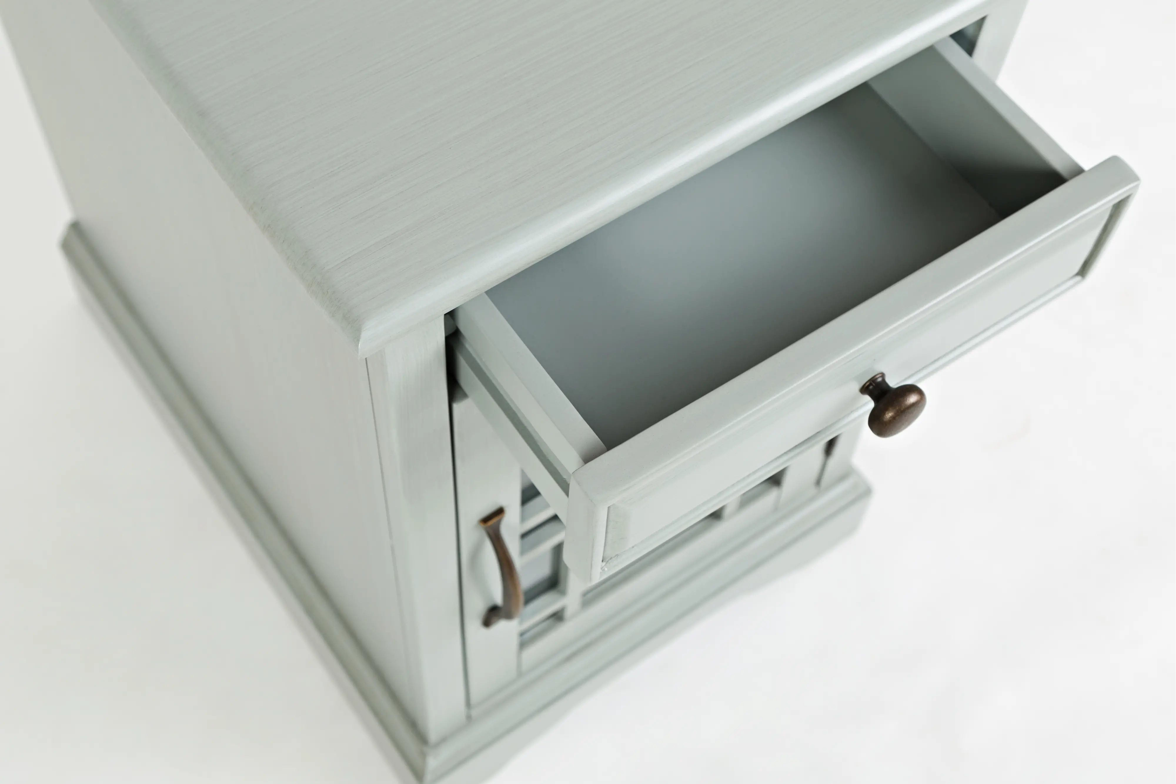 Craftsman Gray Chairside Table-7