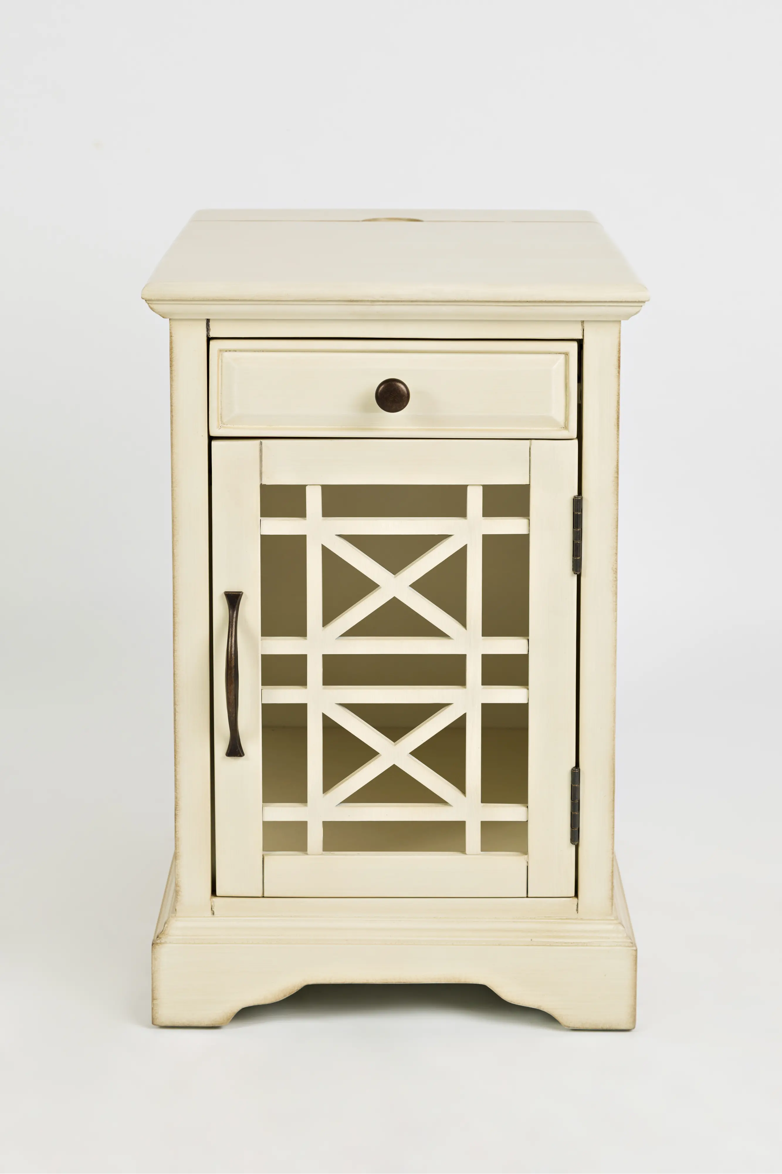 Craftsman Cream Side Table-2