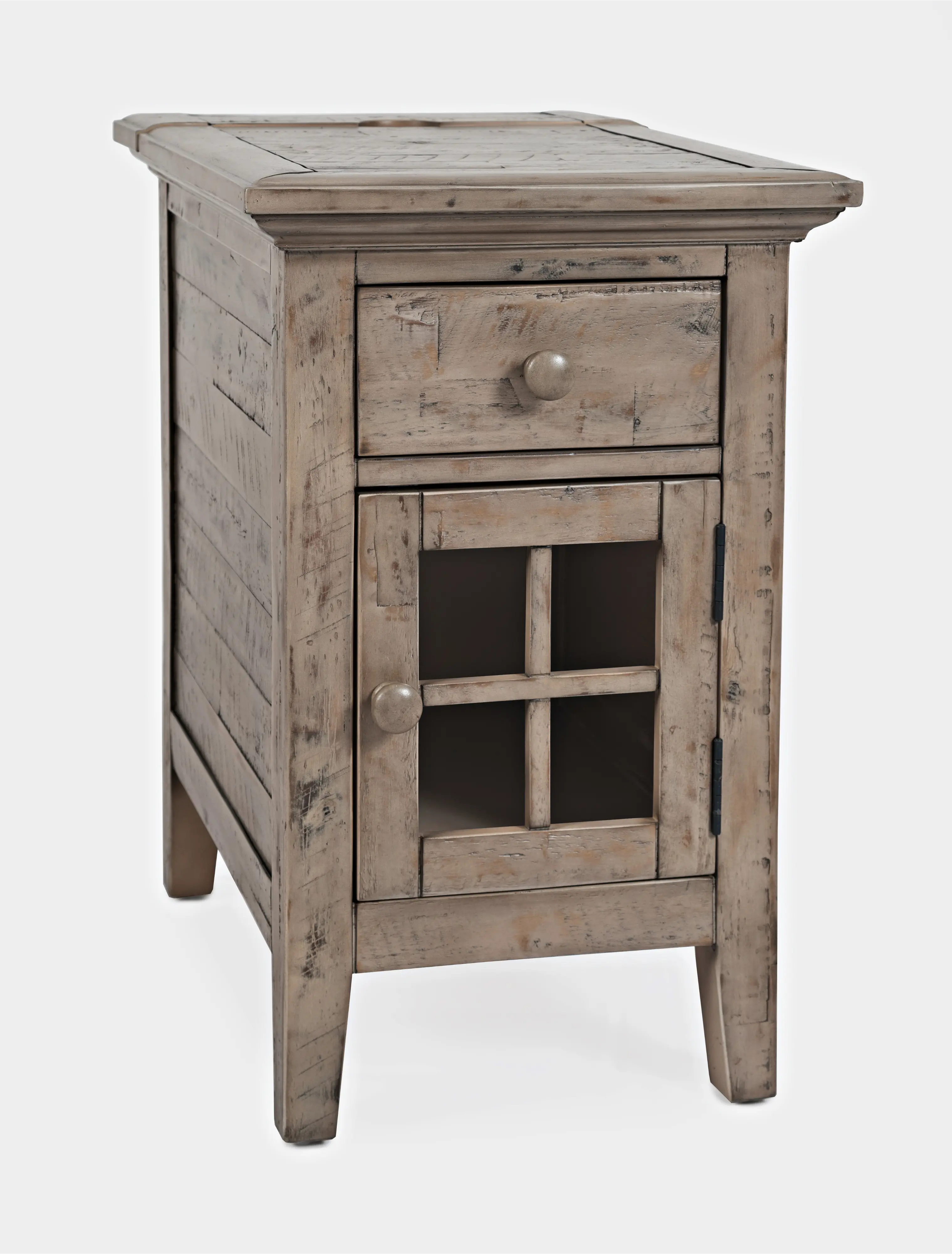 Rustic Shores Gray Chairside Table-1