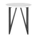 Cedric Black and White Marble End Table