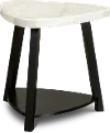 Trinity Black and White Marble End Table