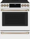 CHS900P4MW2 GE Cafe 5.7 Cu Ft Induction and Convection Range - White Glass