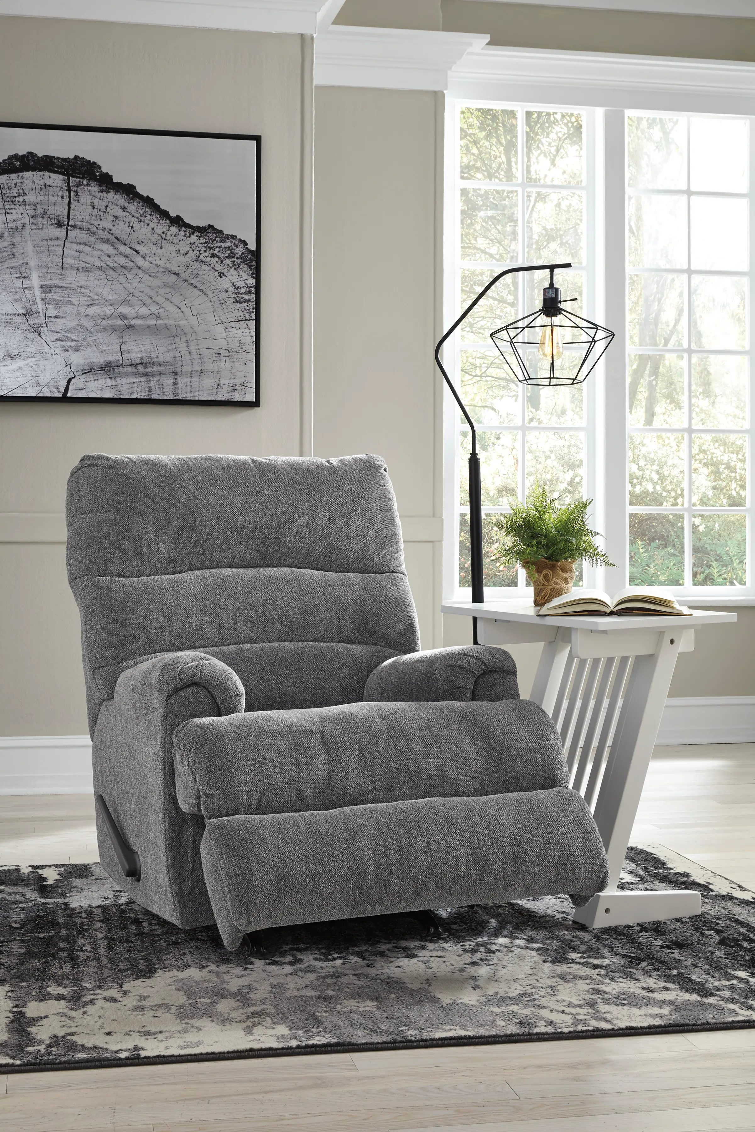 Manfort Charcoal Gray Rocker Recliner-2