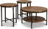 Sedona Rustic Oak Tables, Set of 3