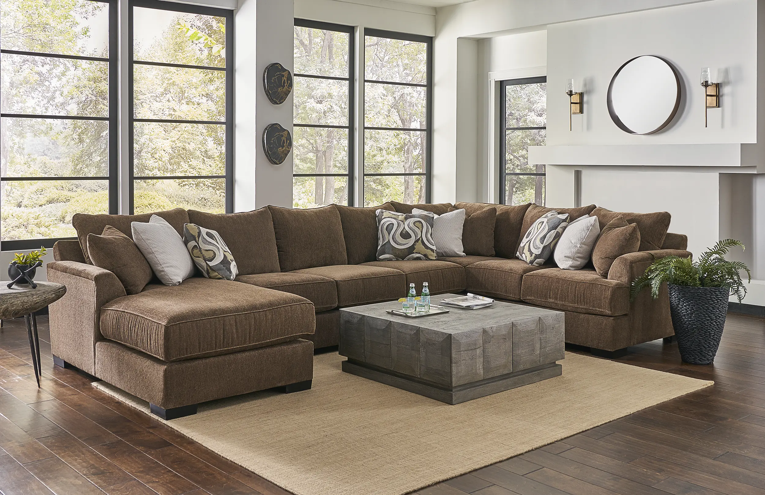 3PC/TRQLTY2/CHOC/OP1 Tranquility Brown 3 Piece Sectional-9