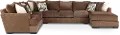 3PC/TRQLTY2/CHOC/OP2 Tranquility Brown 3 Piece Sectional