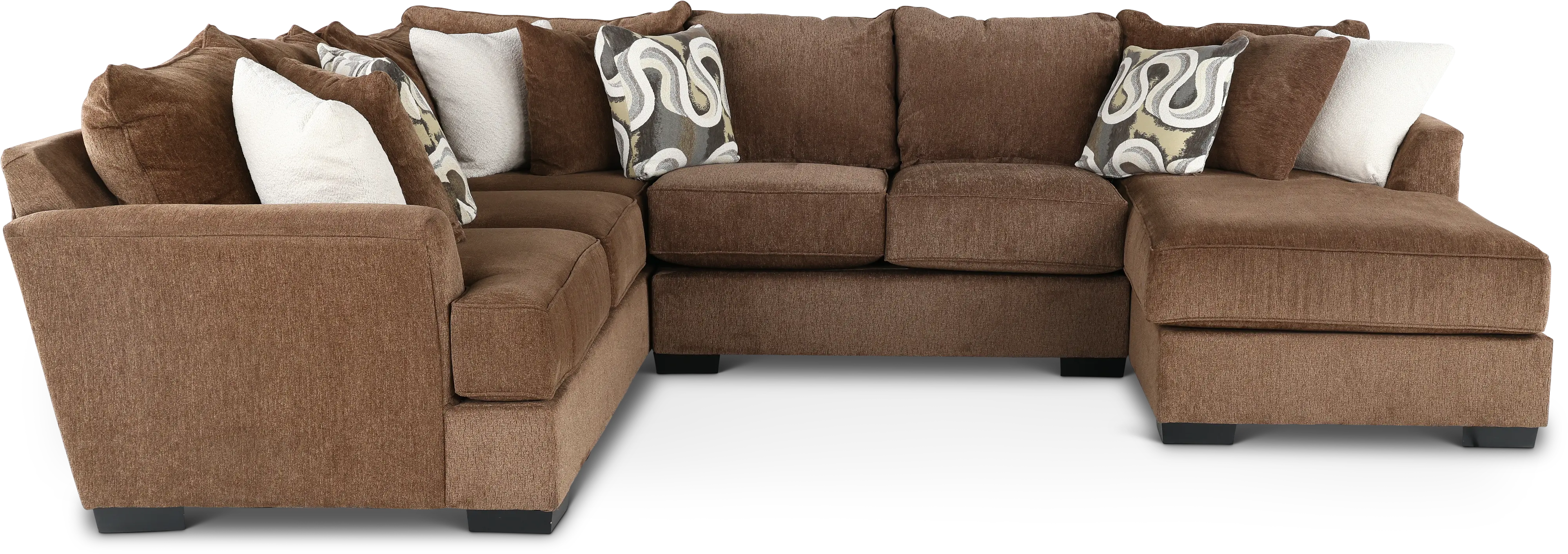 3PC/TRQLTY2/CHOC/OP4 Tranquility Brown 3 Piece Sectional-1