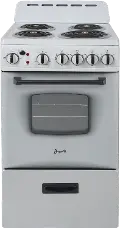 ERU200P0W Avanti 20 Inch Electric Coil Range - 2.1 cu. ft. White