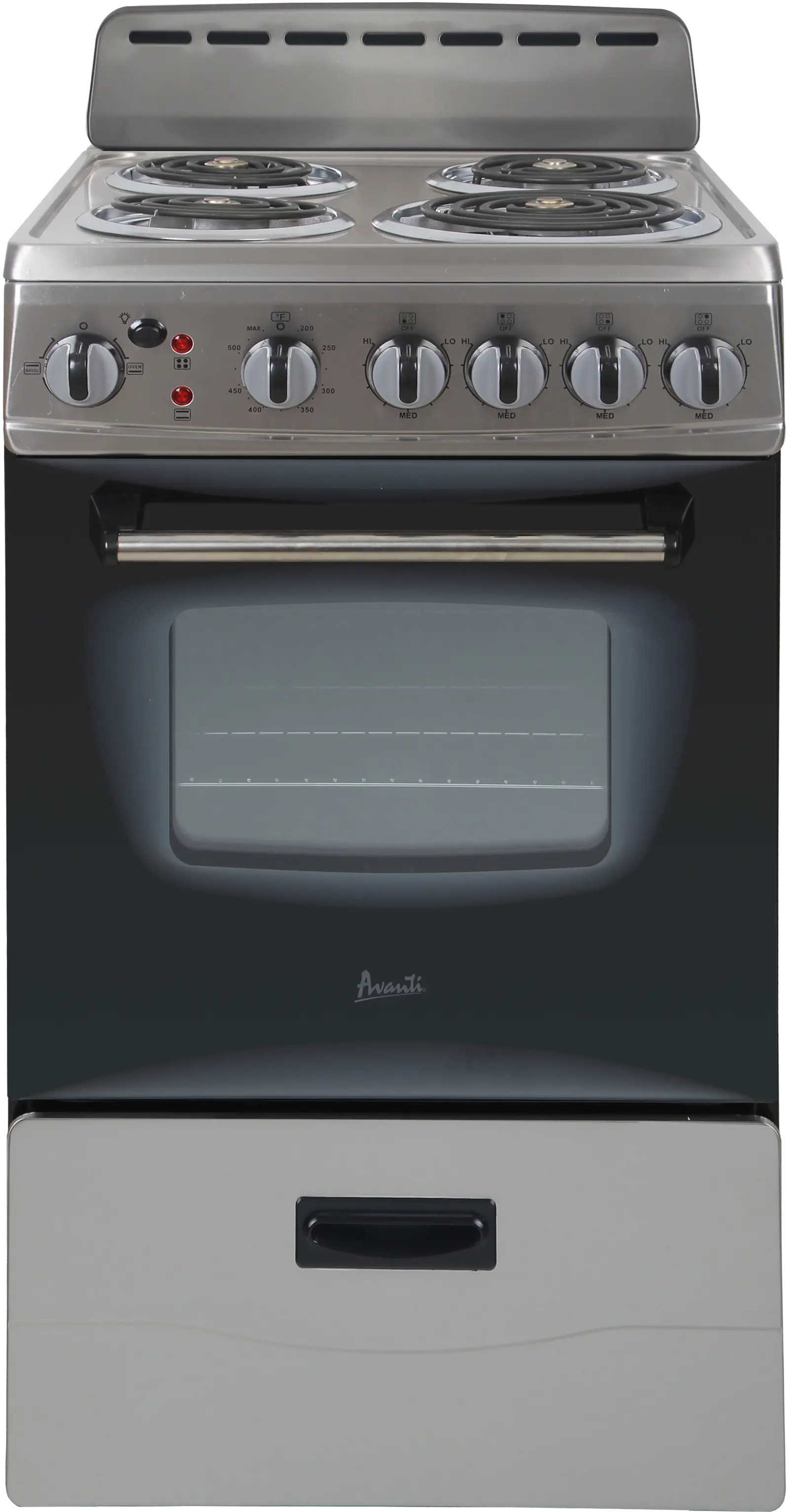 ERU200P3S Avanti 2.1 cu ft Electric Coil Range - Stainless Steel 20 Inch-1
