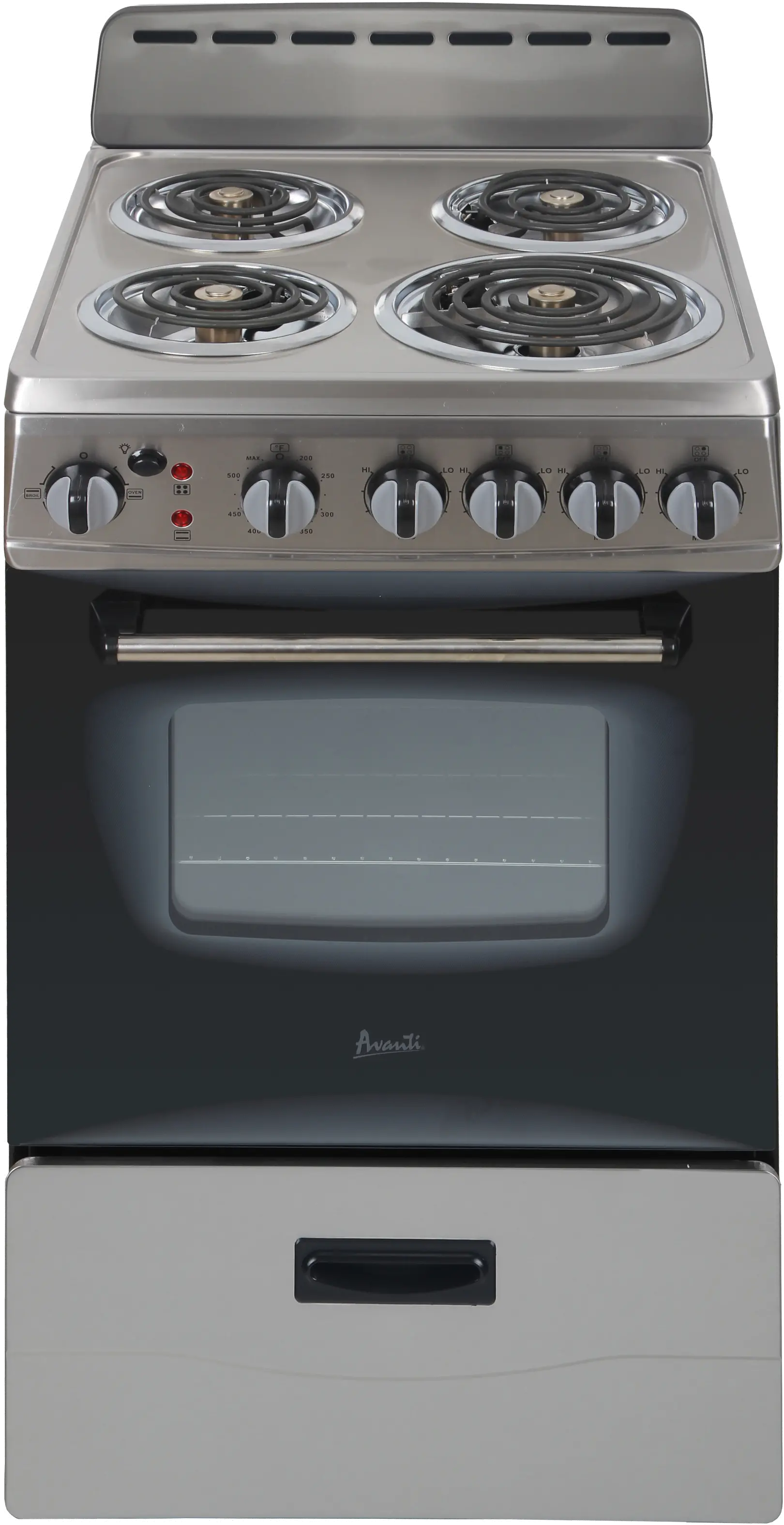 ERU200P3S Avanti 2.1 cu ft Electric Coil Range - Stainless Steel 20 Inch-3