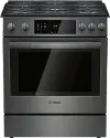 HGI8046UC Bosch 4.8 cu. ft. Gas Slide-in Range - Black Stainless Steel