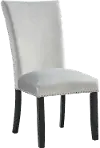 Valentino Gray Velvet Dining Chair