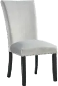 Valentino Gray Velvet Dining Chair