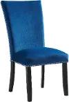 Valentino Blue Velvet Dining Chair