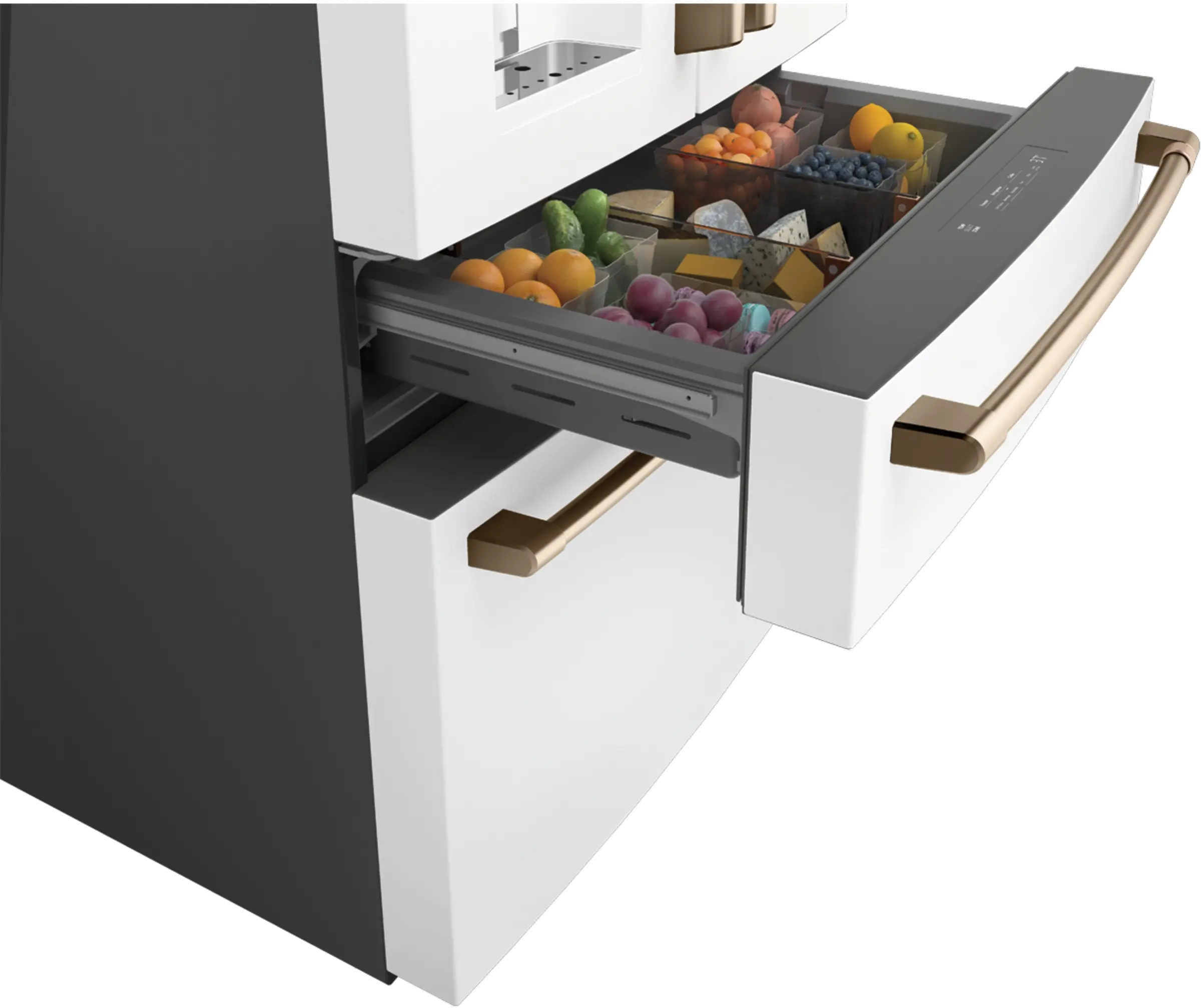 CVE28DP4NW2 Cafe 27.8 cu ft 4 Door Refrigerator - Matte White-9