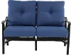 Denison Blue Rocking Patio Loveseat