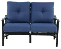 Denison Blue Rocking Patio Loveseat