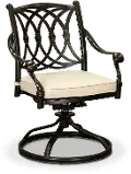 Montreal Black and Tan Swivel Rocker Patio Chair