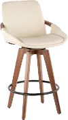 B26-COSMO WL+CR Cosmo Cream and Brown Counter Height Stool