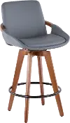 B26-COSMO WL+GY Cosmo Gray and Brown Counter Height Stool