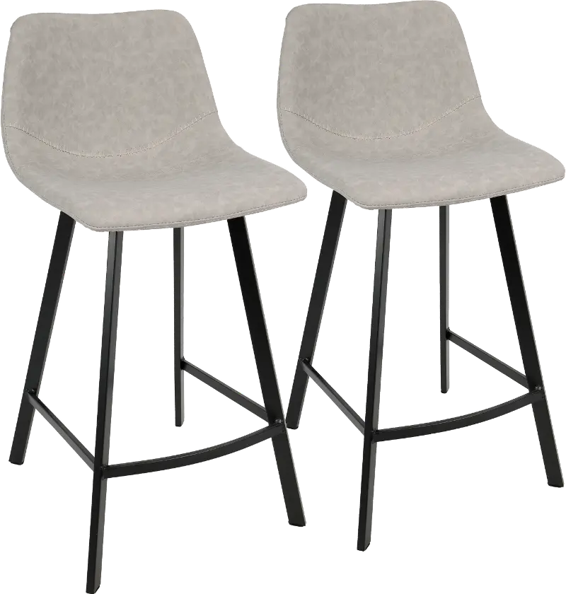 Outlaw Gray Counter Height Stool, Set of 2