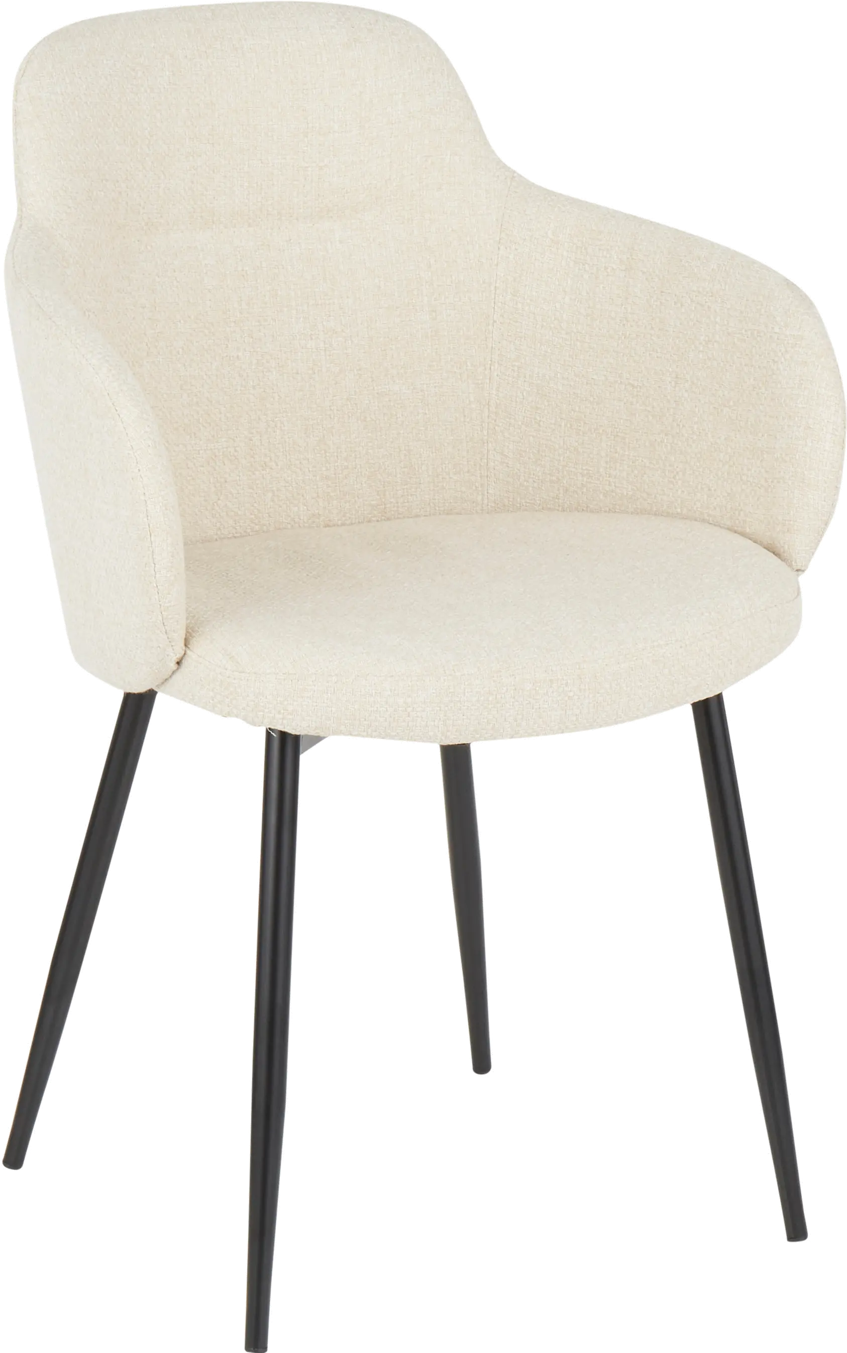 CH-BOYNE BKCR Boyne Cream Upholstered Dining Room Chair-1