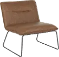 CHR-CASPER BKE Casper Industrial Espresso Brown Faux Leather Accent Chair