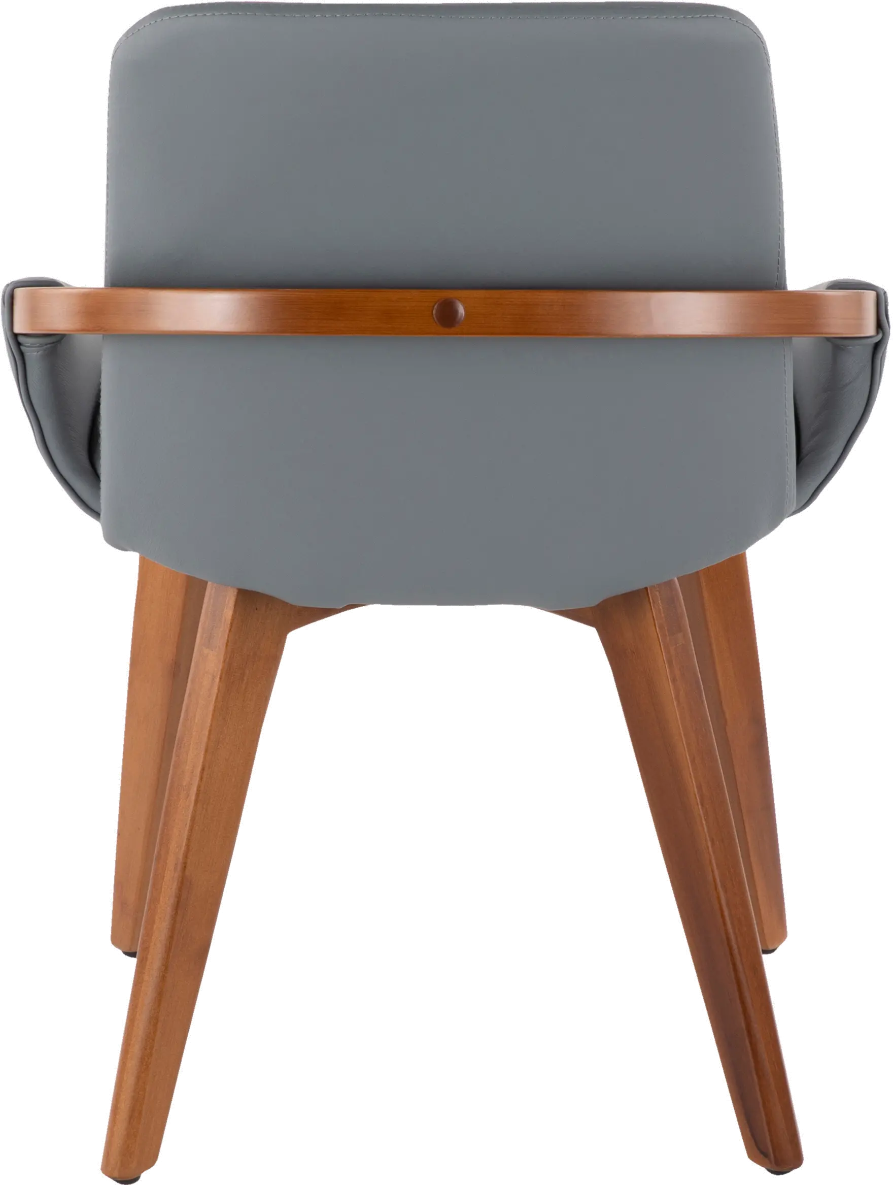 CH-COSMO WL+GY Cosmo Gray Faux Leather Dining Arm Chair-5