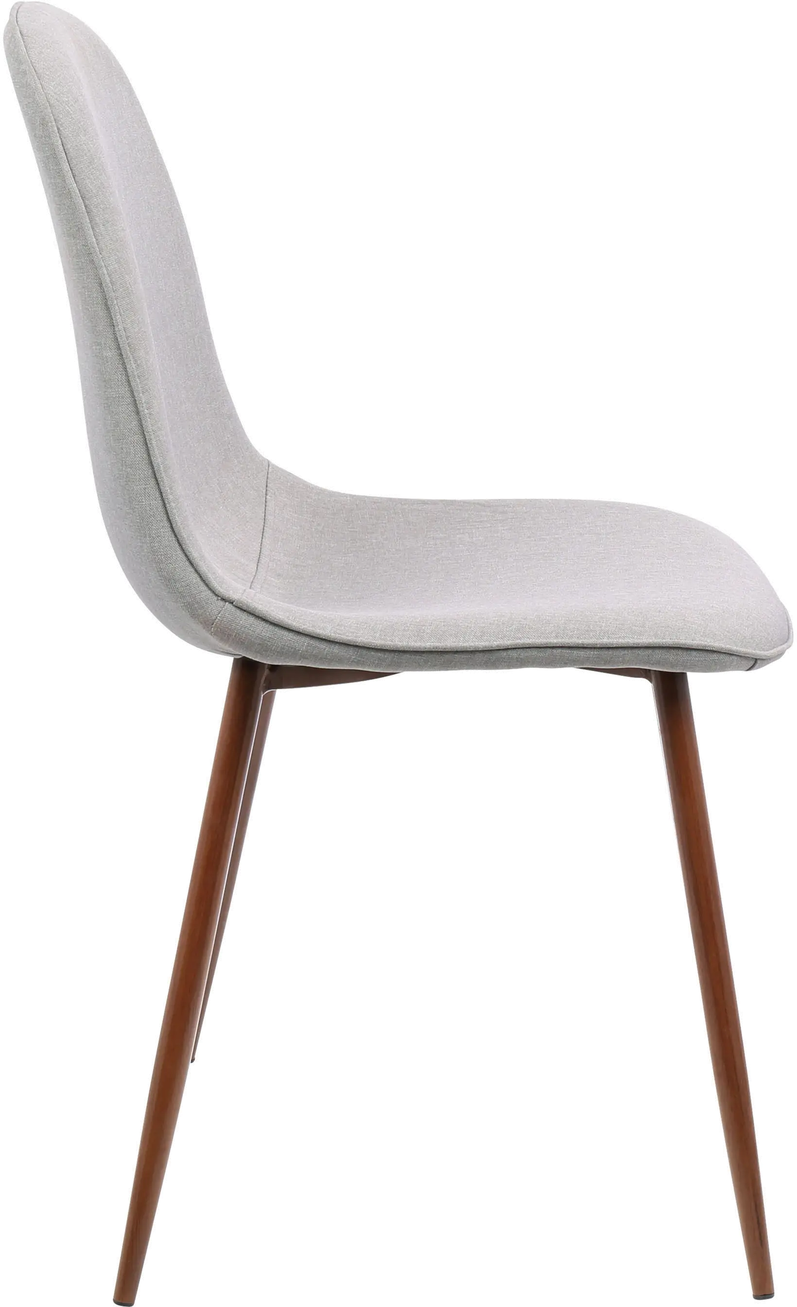 CH-PEB WL+GY2 Mid Century Light Gray Dining Room Chair (Set of 2) - Pebble-4