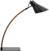 LS-NOAH-WL-BK/LAMP Mid Century Modern Walnut and Black Table Lamp