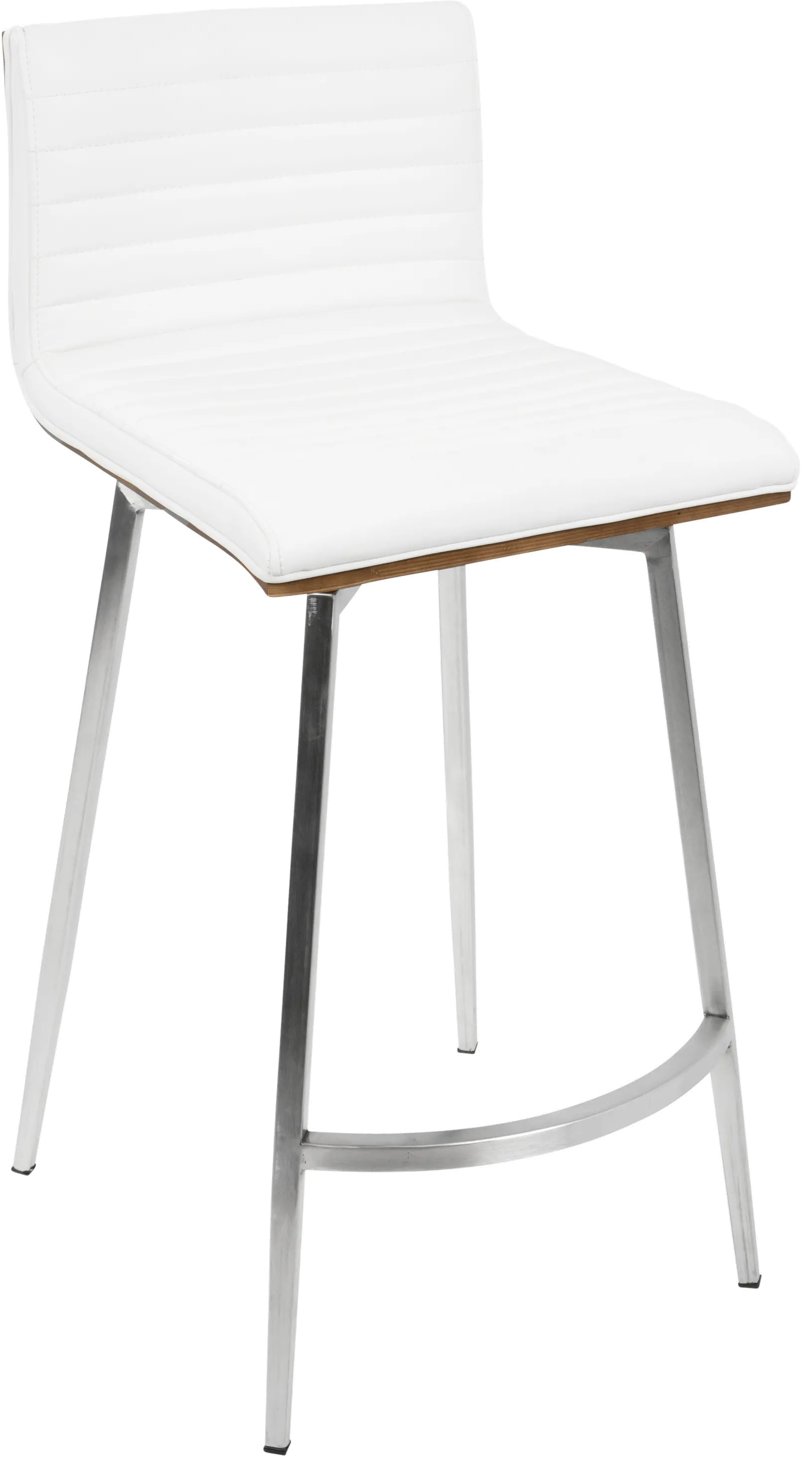 B26-MSNSW WLW2 Contemporary White Swivel Counter Height Stool (Set of 2) - Mason-4