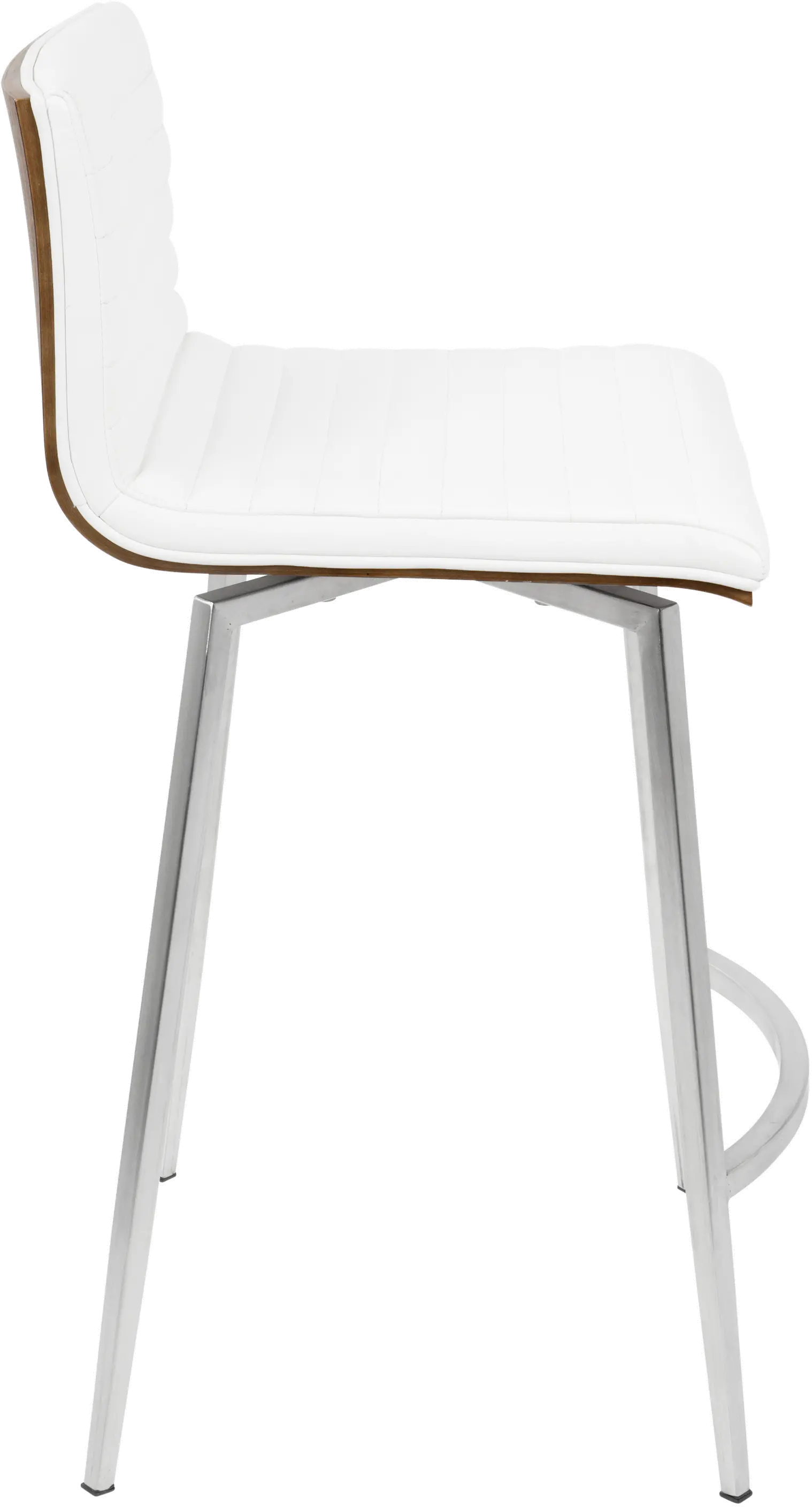 B26-MSNSW WLW2 Contemporary White Swivel Counter Height Stool (Set of 2) - Mason-5