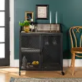 BU33SOIBCGW Avery Gray Wash 33 Inch Bar Cabinet - Walker Edison