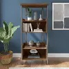 ACB131MW-03 Modern Walnut 4 Shelf Bookcase  - Architect