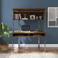 ACU152MW-03 Walnut Small Computer Desk with Hutch - Bush Furniture