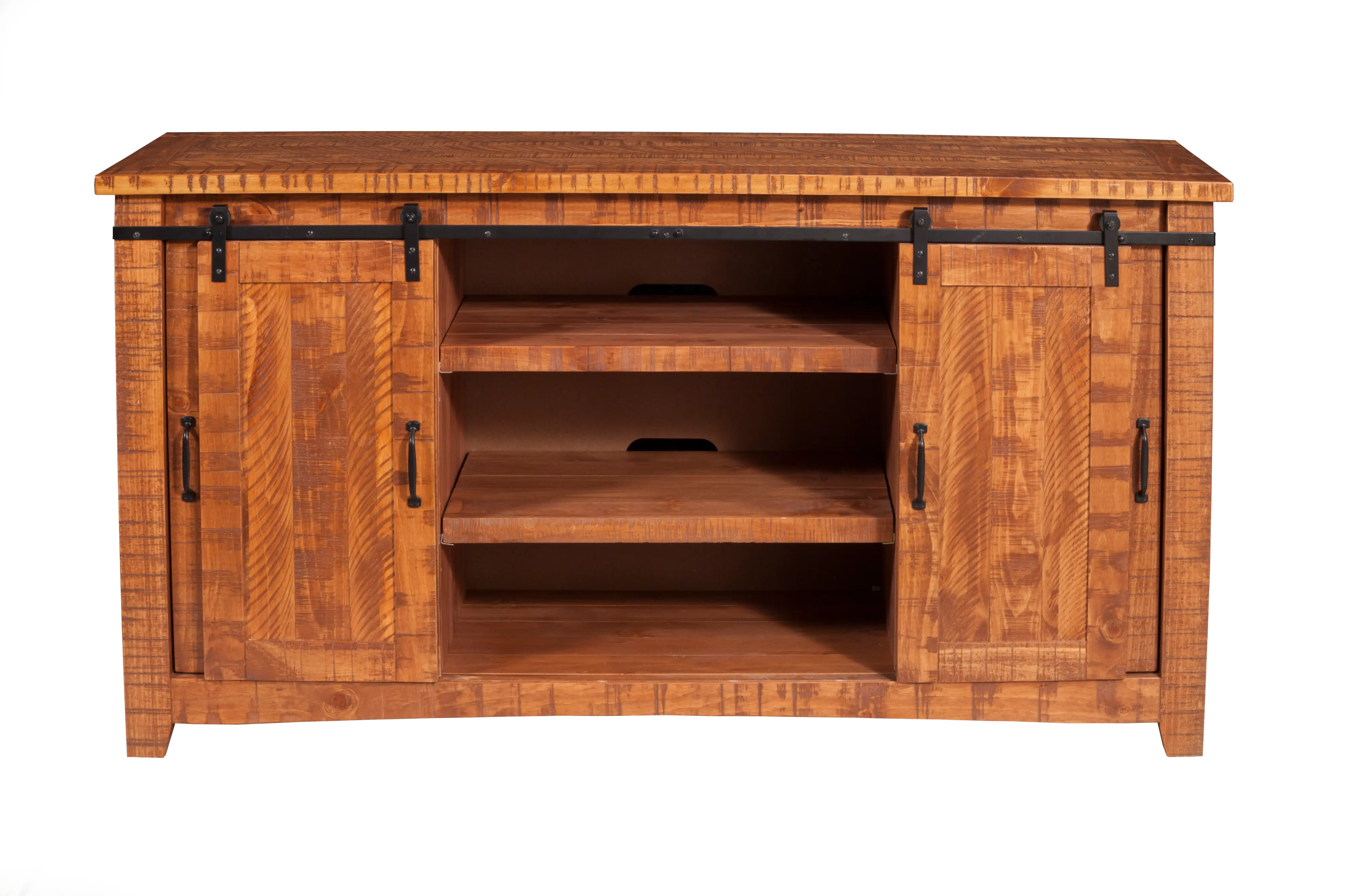 Camden Honey Pine Farmhouse TV Stand-3