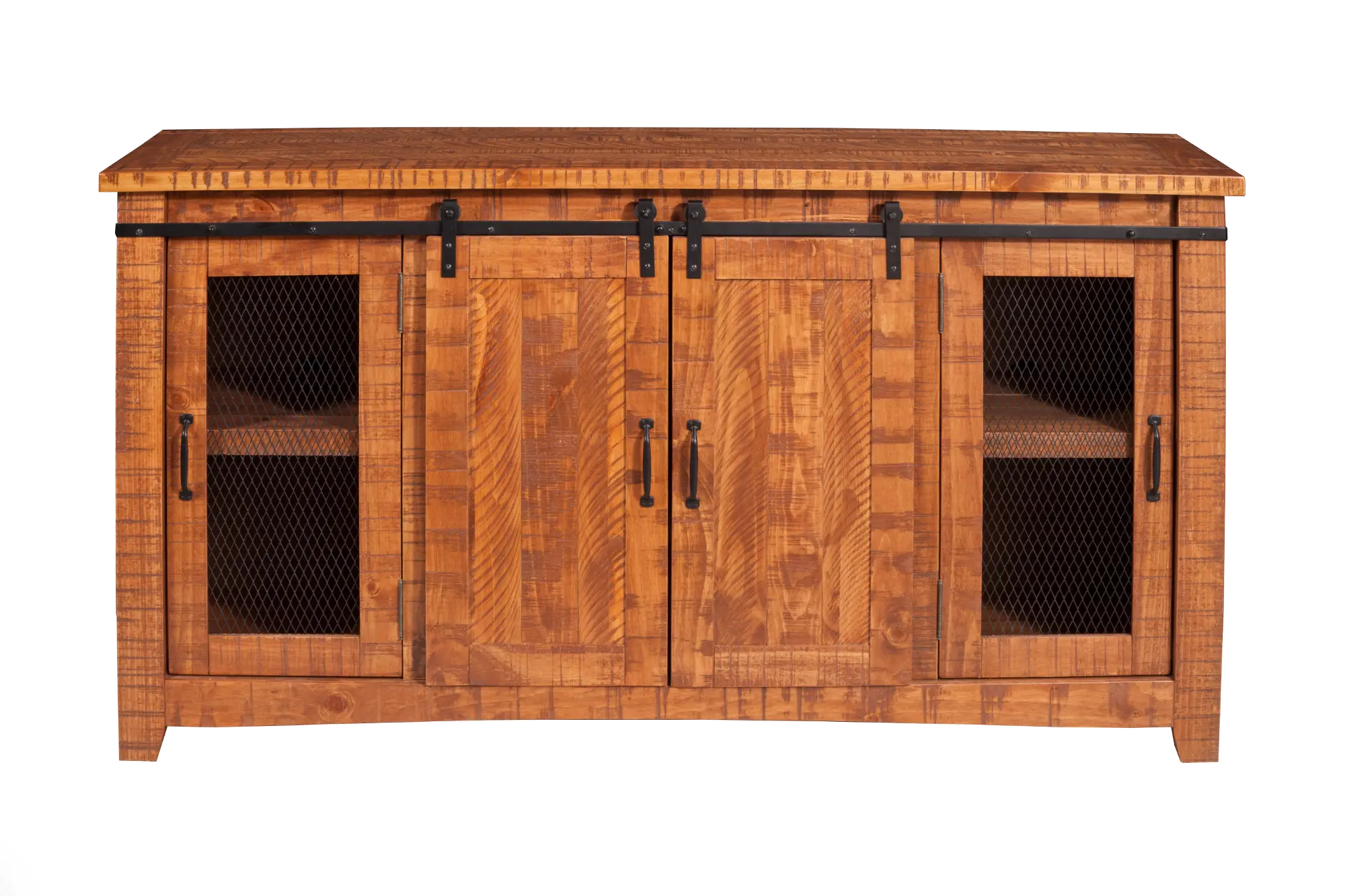 Camden Honey Pine Farmhouse TV Stand-4