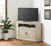 Antique White Country Corner TV Stand