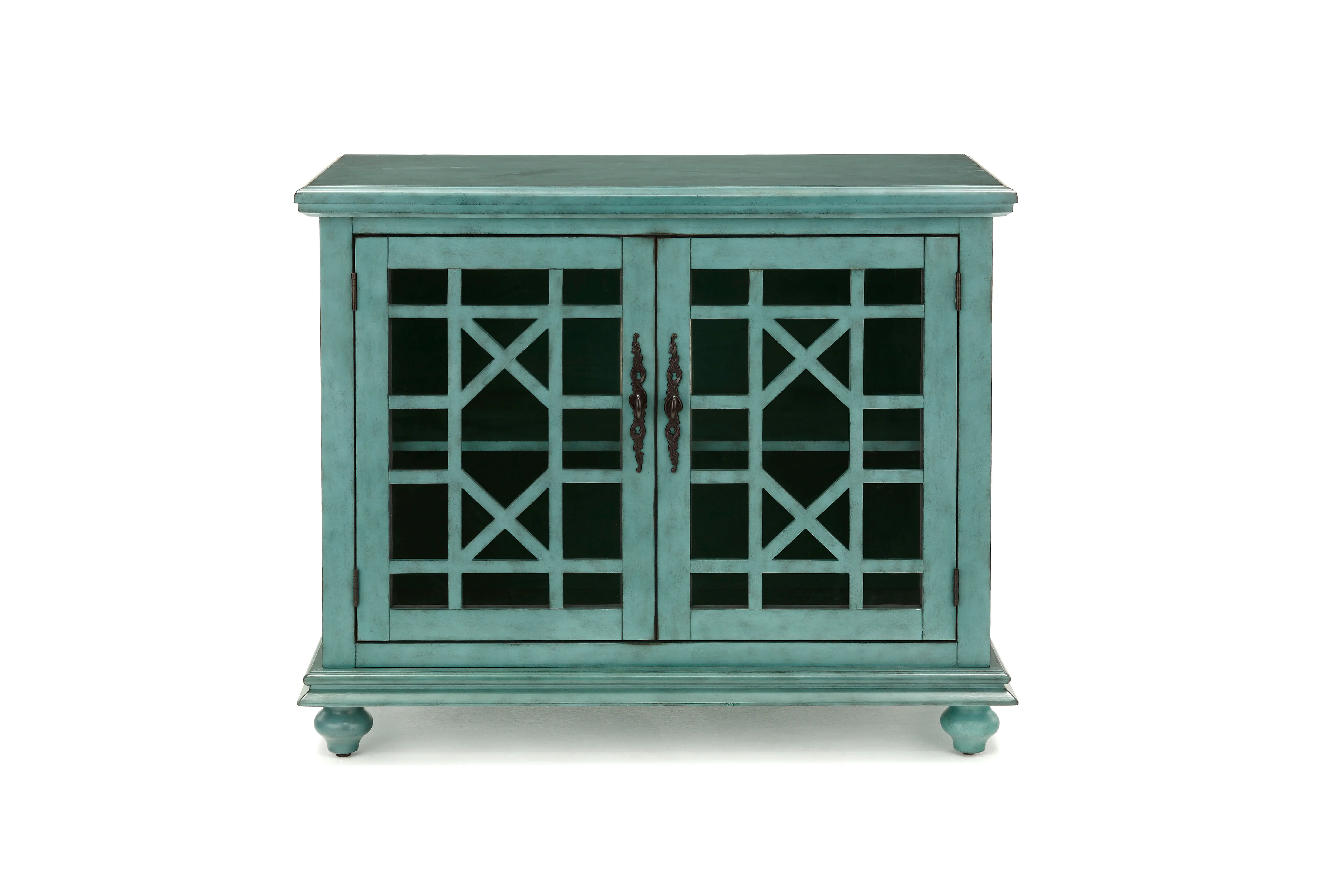 Casual Teal 38 Inch TV Stand-3