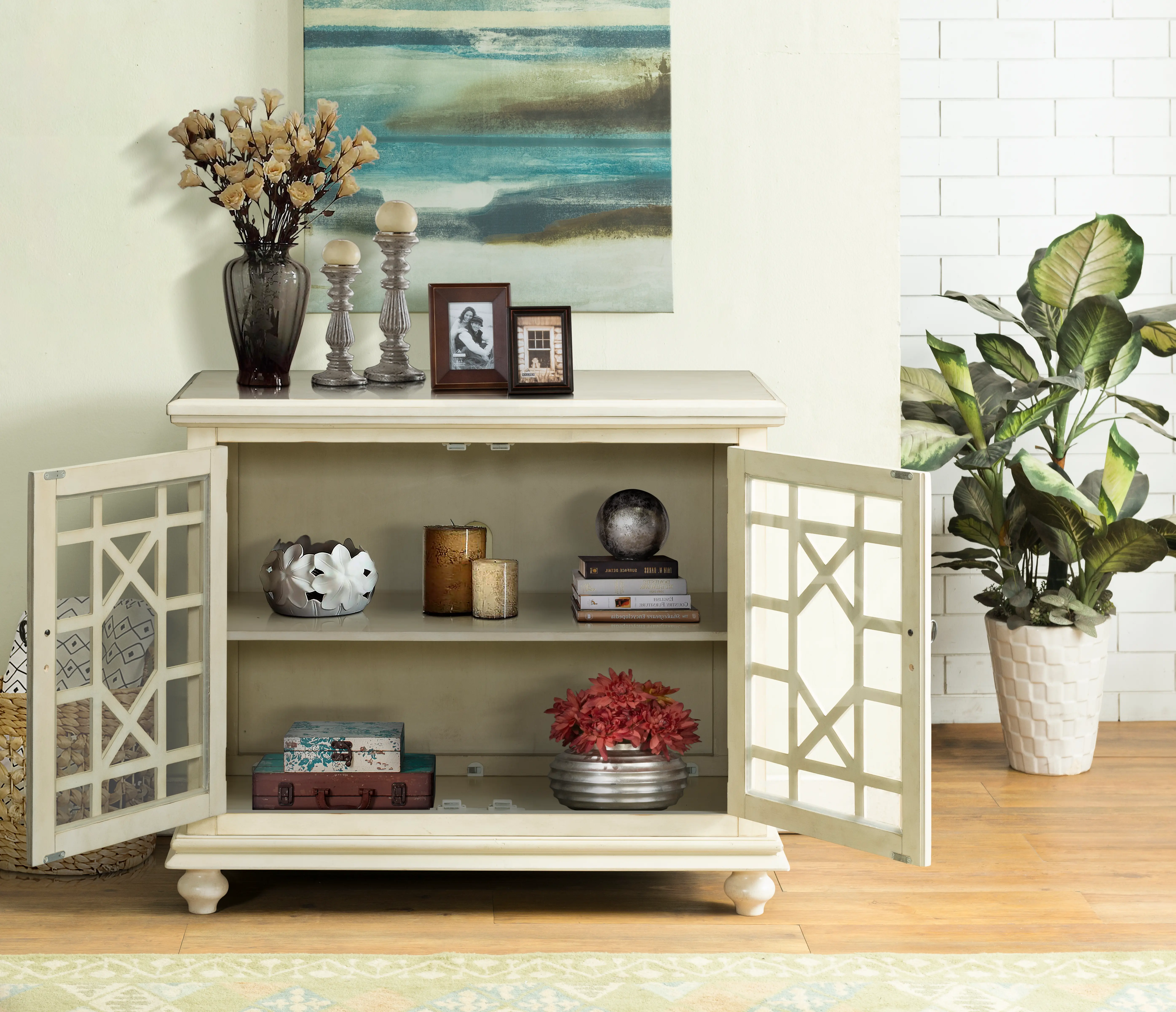 Jules Antique White 38 Inch TV Stand-2