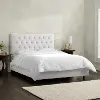 542BEDVLVWHT Julia Velvet White Tufted Queen Upholstered Bed - Skyline Furniture