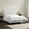 542BEDVLVWHT Julia Velvet White Tufted Queen Upholstered Bed - Skyline Furniture