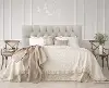 542QVLVLGHGR Julia Velvet Light Gray Queen Upholstered Headboard - Skyline Furniture