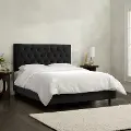 543BEDVLVBLC Julia Velvet Black Tufted King Upholstered Bed - Skyline Furniture