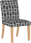 63-6NATOSLBLBLK Jennifer Black Upholstered Dining Chair - Skyline Furniture