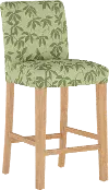 63-8NATLYNFLSGTNL Jennifer Floral Sage Upholstered Bar Stool - Skyline Furniture