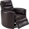 McCartney Brown Leather-Match Power Glider Swivel Recliner